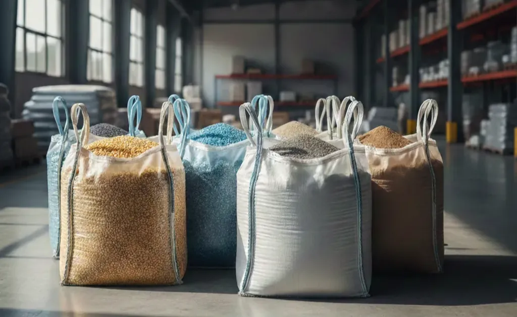 FIBC jumbo bags used for bulk packaging in industrial applications