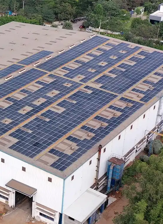 Modern industrial packaging plant with sustainable operations