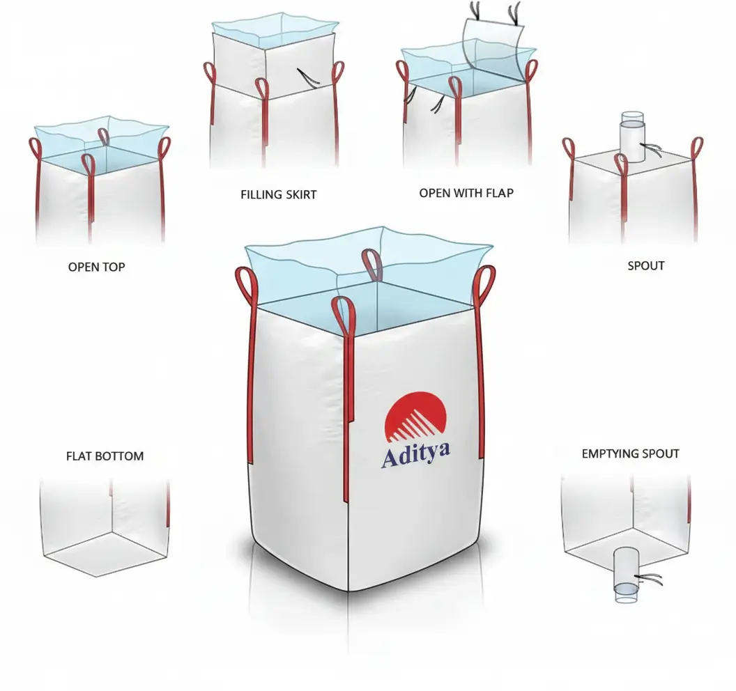 Polyethylene FIBC liner made from LDPE and HDPE materials